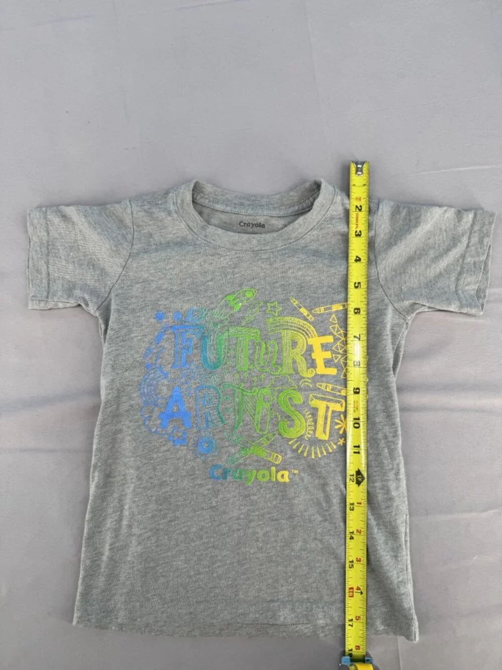 Crayola Kids Gray Future Artist Graphic Short Sleeve T-Shirt Size S (6/6X)